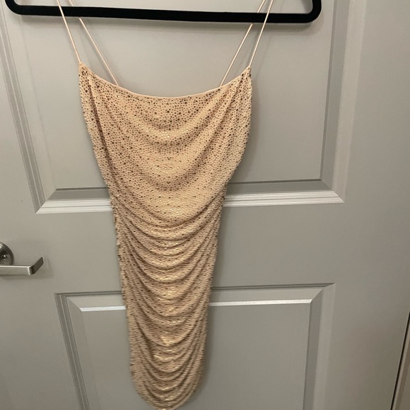 Oh Polly gold embellished dress. - Picture 2 of 4